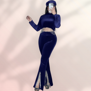 طقم مخملى قطعتين 