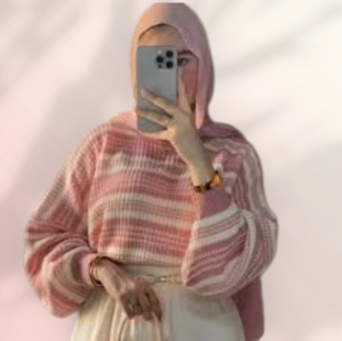 بلاوز تريكو بالون الوردى 